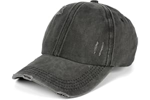 styleBREAKER Gorra de béisbol de Mujer con Aspecto Usado y Lavado, Cola de Caballo, 6 Paneles, Ajustable con Velcro 04023080