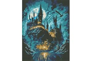 QIUQI 5D Diamond Painting Castello,Diamond Painting Kit Completo 40 * 50cm,Pittura Diamante Kit per Adulti Bambini,Diamond Painting by Numbers per Decorazione MMurale, Regalo di Compleanno