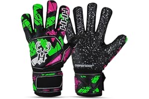 HHH Football Goalkeeper Gloves For Boys, Kids Youth Adult Soccer Goalie Gloves with 4mm Latex Finger Spine Protection Super Grip Palm Goalkeeping Gloves