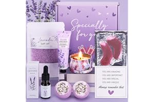 TUDOU Birthday Gifts For Women, Lavender Pamper Gifts For Her, Ideas Gifts For Mum Wife Friend Sister, Relaxation Spa Ladies Gifts Care Package for Her, Anniversary Valentines Gifts for Her Friendship Gifts