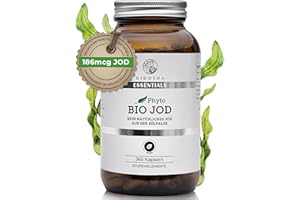 ‎QIDOSHA QIDOSHA® Jod aus Bio Kelp, 365 Kapseln im Apothekerglas, pflanzliches Jod aus der Bio Kelp-Alge, vegan, jede Charge laborgeprueft, deutsche Fertigung
