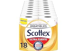 Scottex Papel de Cocina Ultra Fuerte - Pack de 18 Rollos