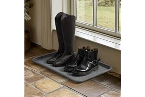 Navaris Porta Scarpe - Portascarpe Ingresso Casa - Vassoio Plastica con Base Rialzata - Vaschette Asciuga Scarpe - Poggia Scarpe per Bagno e Corridoio - Poggiascarpe Camper