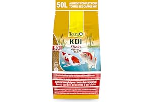 Tetra Pond Koï - Aliment Complet Premium en sticks pour Carpes Koï de Bassin –Activateur Naturel de Couleurs - Enrichi en Oligo-éléments,Vitamines essentiels, Caroténoïdes–Hautement digestible - 50 L