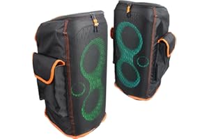 BXAXGX Schutzhülle für PartyBox 110 Lautsprecher Doppelschichtschutz, kratzfest, staubdichte Hülle, benutzerdefinierte Lautsprecherjacke, atmungsaktive Netzärmel, w/2 Aufbewahrungstaschen (Partybox 110)