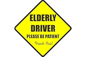 Landing Designs Elderly Driver Car Sticker Self Adhesive Vinyl Sticker 150mm by 150mm