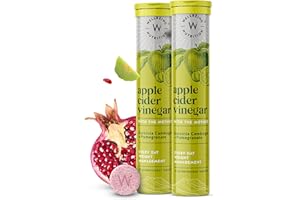 Wellbeing Nutrition Apple Cider Vinegar with The Mother and Garcinia Cambogia, Pomegranate | Effective Weight Management, Gut Health and Skin Glow (34 Effervescent Tablets)