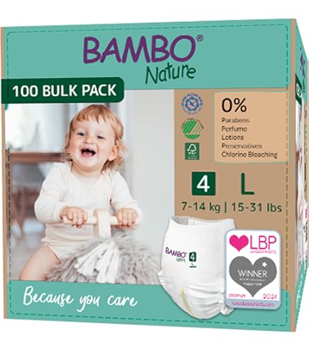 Bambo Nature Lot De 100 Culottes D'Apprentissage Propreté - Confortables Et Écologiques