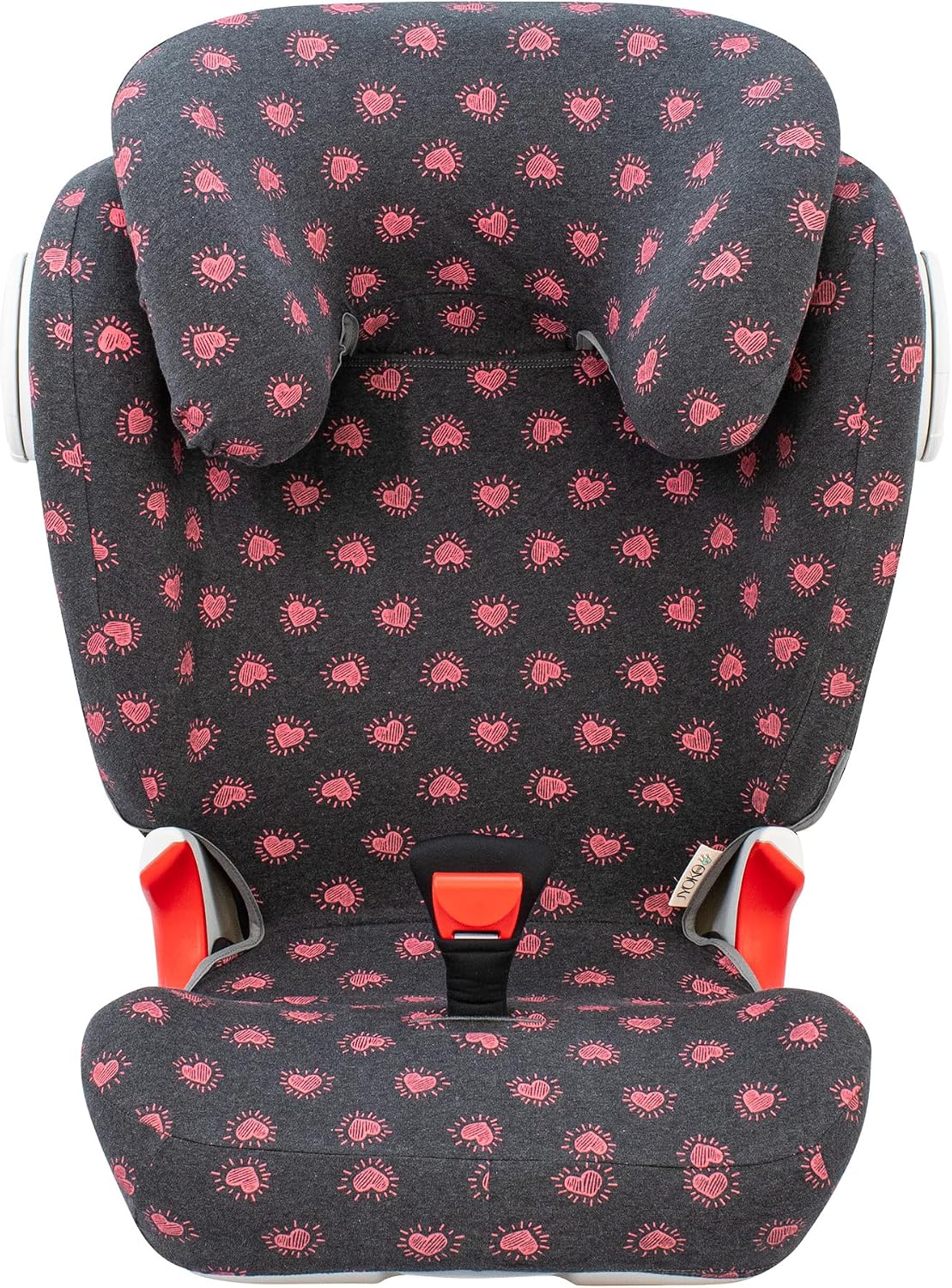 JYOKO KIDS Funda Compatible con Romer Kidfix II XP SICT kidfix2 S, Kidfix Z - Line (CON OJAL, FLUOR HEART)
