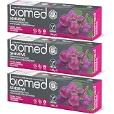 BIOMED Sensitive 98% Natural Toothpaste | For Sensitivity &amp; Enamel Strengthening | Grape Seed Extract, Vegan Friendly, SLES F
