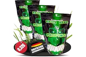‎WEILAX 3 x 3125 Airsoft Kugeln BBS Bio 6mm 0,32g 3125 Stück Beutel Premium biologisch abbaubar