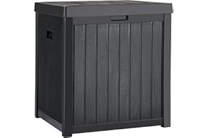 YITAHOME Arcón de ordenación exterior 195L, Caja de almacenaje de jardín para cojines de patio, Piscina Material