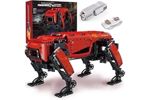 SDXFUWA 15067 s Welpe Roboterhund – Fernbedienung, APP+RC mechanischer Spielzeughund, Rot, Geschenk für Kinder AB 8 Jahren