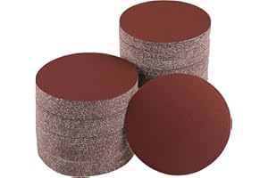 Sruhrak 100 Piezas Papel de Lija 320 Grano, 125 mm Redondas Disco de Lija No Agujeros Hojas de Lija para Lijadora Orbital Excéntrica