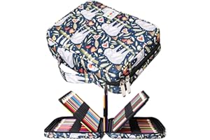 JAKAGO Große Federmäppchen XXL mit 220 Schlitze Stifte Aufbewahrung, Wasserdichtes Stiftetasche für Aquarellstifte & Marker & Gelstifte,Geschenk für Studenten Künstler-Sloth