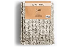 RESTILO Mata Łazienkowa 50 x 70 cm antypoślizgowy dywanik łazienkowy beżowy Bati