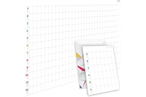 PACKLIST® Planificateur Annuel Mural Sans Date A1 (84x60). Personnalisable. Boostez Organisation Famille, Études & Travail! Grand Calendrier Poster.
