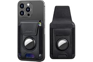 nuoku Magnetischer Kartenhalter, kompatibel mit Magsafe Wallet für Airtag-Halter, magnetische Handy-Brieftasche für iPhone 15/14/13/12 Serie, nicht für 13 Mini/12 Mini, Max passend für 6 Karten