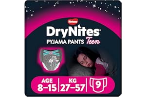 Huggies Drynites Braguitas Absorbentes para Niñas, 9 Unidades, 8-15 Años