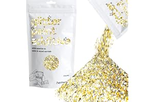 Hemway Or Argent Glitter Peinture Additif Chunky 1/40" 0.6mm pour l'émulsion Peintures à l'eau - Intérieur et Extérieur Mur, Plafond, bois, vernis, mat, brillant, satin, soie - 100 g / 3,5 oz