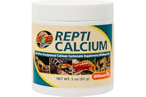 Zoo Med Repti Calcium - Integratore per rettili e anfibi, Carbonato di Calcio per rettili senza D3 - 3OZ/85GR