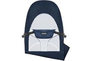 iGRATENS Fabric Seat for Bouncer - Cover for Baby Bouncer Balance Soft & Bliss, Ventilated Mesh, Skin -Friendly, Machine Washable, Navy Blue