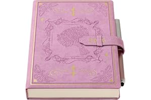 Holderzyi Agenda académica 2026, tamaño A5, 1 día por página, agenda diaria y mensual de 12 meses de enero de 2026 a diciembre de 2026, tapa elegante, bolígrafo, bolsillo interior (morado)