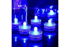HL Vert Étanche Sous-Marin Rond Mini LED Tea Lights Lumières Submersibles pour le Mariage À La Maison Party Vase Festival Saint Valentin Décoration（ 24pack ）