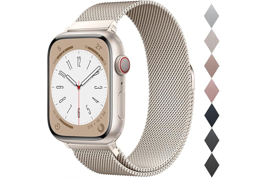 Original Milanese Loop Compatible with Apple Watch Straps 38mm 40mm 41mm 42mm 44mm 45mm 46mm 49mm Women & Men, Magnetic Clasp Adjustable Metal Bands for iWatch Series 11 10 9 8 7 6 5 4 2,Ultra 3,SE 3