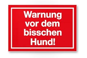 ‎KOMMA SECURITY Komma Security Warnung vor dem Bisschen Hund - lustiges Hunde Schild Hinweisschild Haus - Türschild Haustüre Warnschild kleine süße Hunde - Achtung Hund witzig