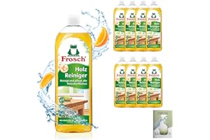 Frosch Holz-Reiniger 750 ml im 8er Pack (8 x 750 ml) mit Celexqua Reinigungsratgeber - für gepflegtes Holz und strahlende Sauberkeit