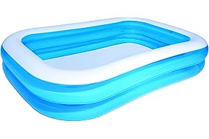 Bestway 54006 Piscina Gonfiabile Rettangolare 262x175x51 cm in Vinile 2 Anelli. MWS