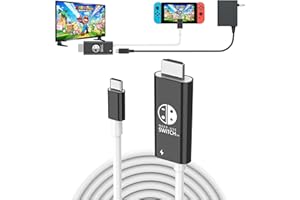 GKEAPZA Switch Dock HDMI Adapter Cable 4k Video Output 100W PD Fast Charge for Switch/OLED Portable Switch Docking Station 2M Cable for Switch/OLED,Steam Deck, Smartphones,PC