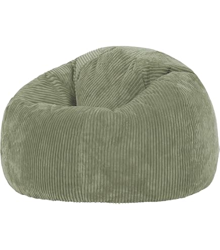Pouf Pera Velluto A Coste Blu Cielo – Comodo E Sfoderabile Per Soggiorno E Camera Da Letto | BiG52