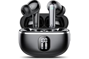 VAMOUT Cuffie Bluetooth, 2025 Auricolari Bluetooth 5.3 con 4 ENC Mics Stereo HiFi, 50Ore Cuffie Wireless In Ear Cancellazione Rumore, Cuffiette Bluetooth con LED Display, Cuffie Senza Fili IP7 Impermeabile