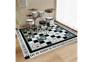 LZREXNVOFXG 120 x 100 cm Alfombrilla para Batería Electronica Alfombrillas de Tambor Alfombra Antideslizantes Antivibración Alfombrilla Insonorizada para Instrumentos Musicales Alfombra para Bateria Acustica