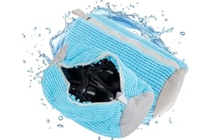 JOKAPY Lot de 2 Sacs à Linge pour Chaussures Réutilisables, Sac de Lavage Machine à Laver pour Chaussures Portable avec Fermeture Éclair, Filet Linge Machine à Laver Chaussures Protéger Chaussures (Bleu)