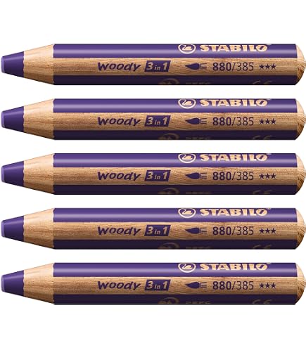 STABILO Crayon de coloriage - woody 3in1 - crayon de couleur à l'unité - Noir de bougie STABILO Crayon de coloriage - woody 3in1 - crayon de couleur à l'unité - Noir de bougie