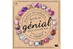 MANVEN Cadeau Femme Fille Maman Mamie Bracelet Pierre Naturelle Anniversaire Noel Saint Valentin Cadeau Original pour Maman Sœur Amie de l'amitié Niece