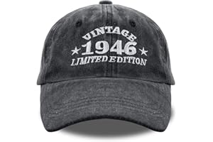 Belillpipi 30th/40th/50th-70th/80th Birthday Cap for Men/Women - Dad/Grandad Gift | 1945-1995 Cap, Cotton Baseball Cap