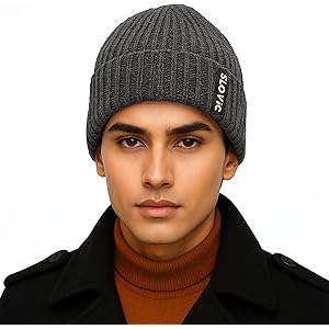 SLOVIC Winter Cap for Men & Women | Rollover Winter Wear for Men | Thermal Wear Winter Cap for Women | Breathable, Lightweight & Windproof Winter Caps for Women