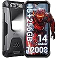 FOSSiBOT F106Pro Rugged Smartphone Unlocked,12000mAh Rugged Phone, 15GB+256GB, Android 14, 6.58" Display 48+16+20MP Night Vision Camera 110db Big Speaker 512LM Camp Light Cellphones, 4G Dual SIM/NFC