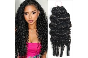 Huarisi 22” Burmese Curly Crochet Human Hair for Women Knotless 50 Strands