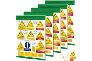 ASHOAZA Kit 65 Etiqueteuse Autocollantes Signalisation Photovoltaïque installations petite puissance onduleurs - AUTOCONSOMMATION - REVENTE SURPLUS ou REVENTE TOTALE - conforme CONSUEL et UTE C15-712-1 (A4)