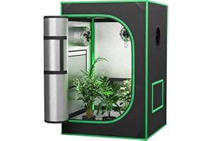 ‎MOEEOS Grow Tent 60 x 60 x 140 cm High Quality Protective Tent for Plants, Robust and Versatile, Easy to Assemble, Includes Perspective Window