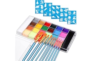 ‎LICTIN Lictin Face Bodypainting Farben Set 26 Wasserlösliche Farbe, Karnevalsschminke Kinderschminke Set Körperfarben Set,Theaterschminke Tattoo Farbe Palette