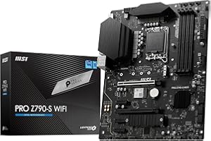 MSI PRO Z790-S WIFI Motherboard, ATX - Supports Intel 14th, 13th & 12th Gen Core Processors, LGA 1700 - DDR5 Memory Boost 6600+MHz/OC, PCIe 5.0 x16 Slot, M.2 Gen4 Slots, Wi-Fi 6E, 2.5G LAN