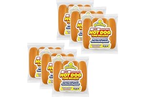 MR. DOBELINA Mr.Dobelina Hot Dog Potato Rolls, 6 Confezioni da 4x60g e 16cm, Morbidi e Dorati, Senza Lattosio, Ideali per Hot Dog Ricchi in Stile Americano, Senza Conservanti o Additivi