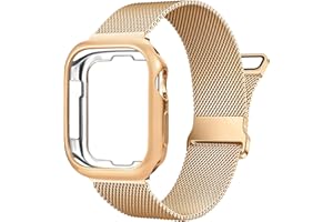 Vamyzji Compatible with Apple Watch Series 10 Strap with Series 10 42mm 46mm Soft Case, Elegant Women Men Magnetic Milanese Mesh Metal Strap with Case for Apple Watch Series 10 42mm 46mm