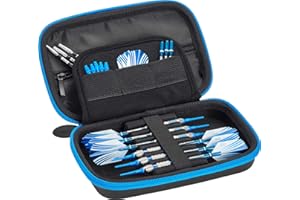 Casemaster, Sentinel Dartetui mit EVA-Schaumstoff-Außenhülle, bietet Platz für 6 Dartpfeile und zusätzliches Zubehör wie Spitzen, Schäfte und Flügel, kompatibel mit weichen Dartspitzen und Dartspitzen